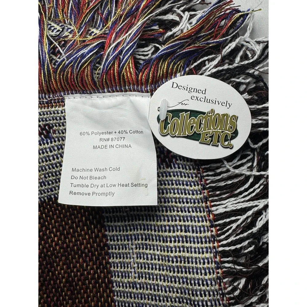 NWT! Collections Etc. Woven Tapestry Throw Blanket Good Friends Are Like Angels